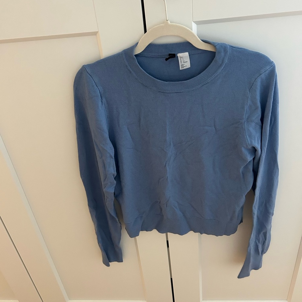Divided Light Blue Knit Top